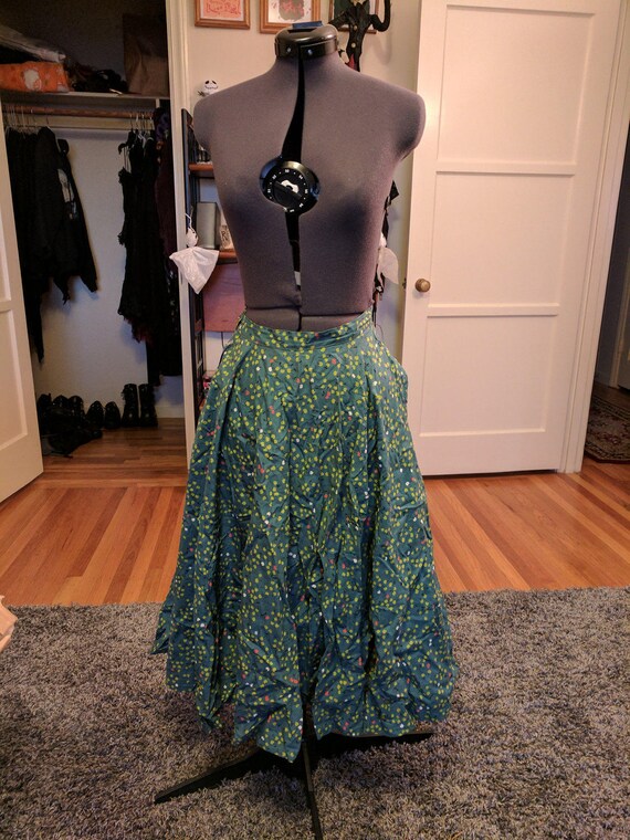 Green Apple Print Small 1950's Skirt