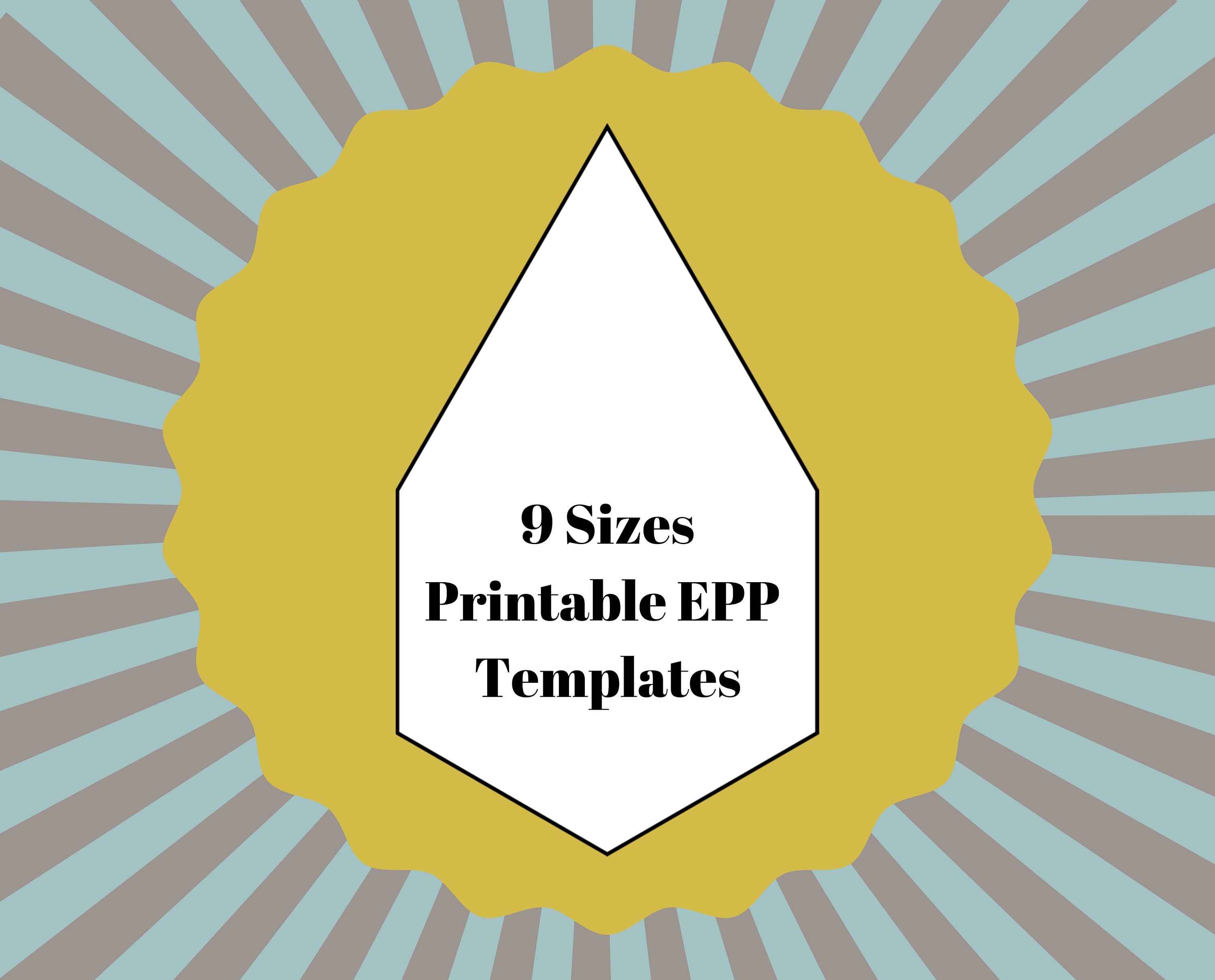 9 Sizes Printable Jewel EPP templates PDF Instant Download
