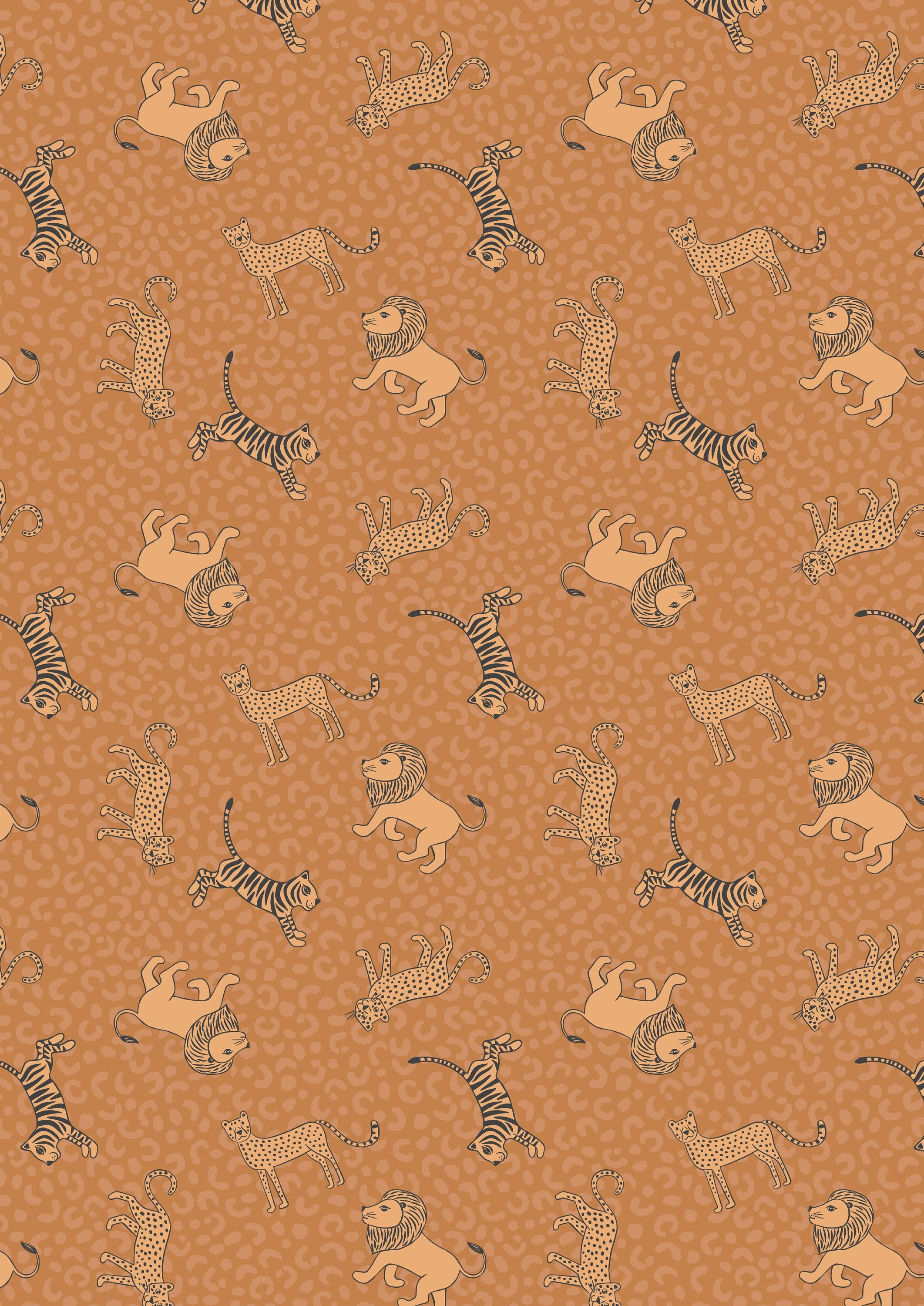 Lewis and Irene Cat and Mouse on Dark Teal Purrfect Petals Fat Quarter FQ