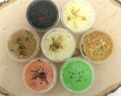 7 Coconut Oil Sugar Scrubs Free USA Shipping Lavender Rose, Mint, Jasmine, Calendula, Charcoal