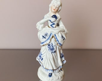 Vintage Made in Taiwan Rococo Style Lady Figurine