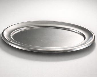 Vollrath Stainless Steel Oval Serving Tray, Commercial Platter, Restaurant Kitchenware, Vintage Serving Dish, Catering Tray