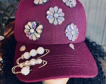 Burgundy cap