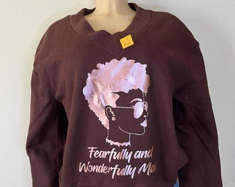 Faithfully and wonderfully made sweater Rose Gold