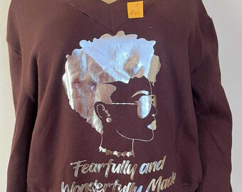 Faithfully and wonderfully made sweater Silver