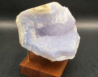 Blue Lace Agate Druzy 267g • Namibian Crystal Cluster, Mineral Display
