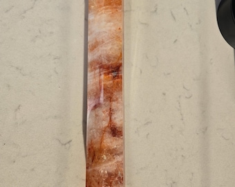 XXL Fire Quartz Tower 2kg, 40cm • Polished Hematoid Crystal Point