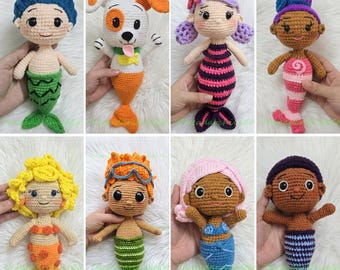 Custom Bubble Puppy Crochet Doll, Puppy Dog Stuffed Doll, Deema Gil Molly Plush Doll, Goby Nonny Oona Dolls, Bubble Puppy Stuffed Toys