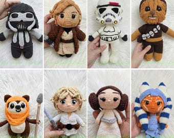 Custom Star Wars Crochet Doll, Yoda Crochet Doll, Luke and Princess Leia Dolls, Chewbacca Doll, Darth Vader Doll, Star Wars Stuffed Toys