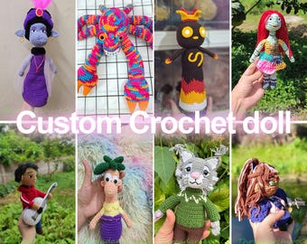 Custom Character Crochet Doll, Magic Plush, Monster Amigurumi, Personalized Boy Doll, Custom Plush Commission, Original Character Toy