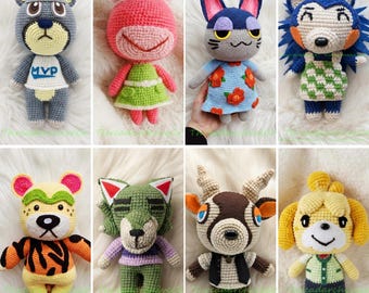 Custom Animal Crossing Crochet Dolls, Crochet Animal Crossing Plush, Villager Animal Crochet Toys, Crochet Collectible for Gamer