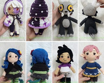 Custom The Owl House Crochet Dolls, The Collector Doll, Amily Amigurumi Doll, King Plush Doll, Willow Doll, Hunters Doll, Witch Plush Toys