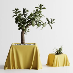 Draperad kruka i sidentyg | Tygeffekt | Matt finish | 3D-utskriven