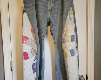 Levi's quilted barrel jeans. Size 18