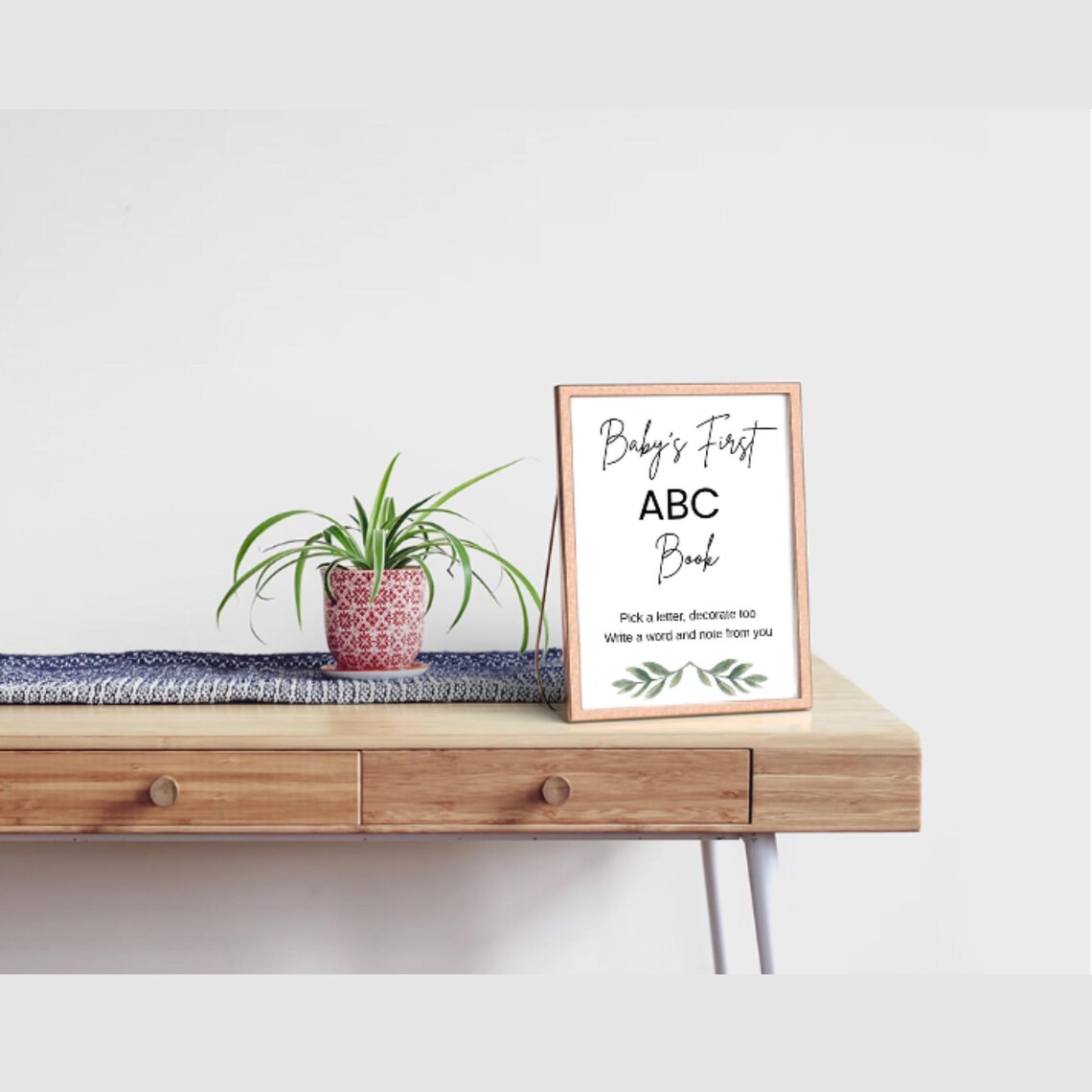Create Abc Book Sign Baby's First ABC Book Sign, Canva Template, Digital Download, Baby ...