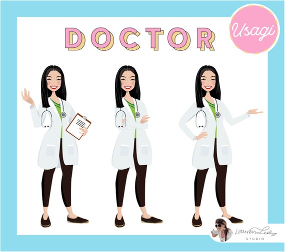 Doctor Clip Art Logo Physician Design Avatar Web Design Etsy