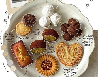 TEMPORARILY UNAVAILABLE - Artisan Cookie Gift Box - 8 Gourmet Varieties feat. Dubai Chewy Cookie & Handmade French Biscuits