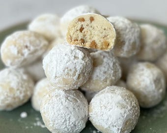 Snowball Cookies/Christmas Cookies/Made Fresh To Order/25Pcs