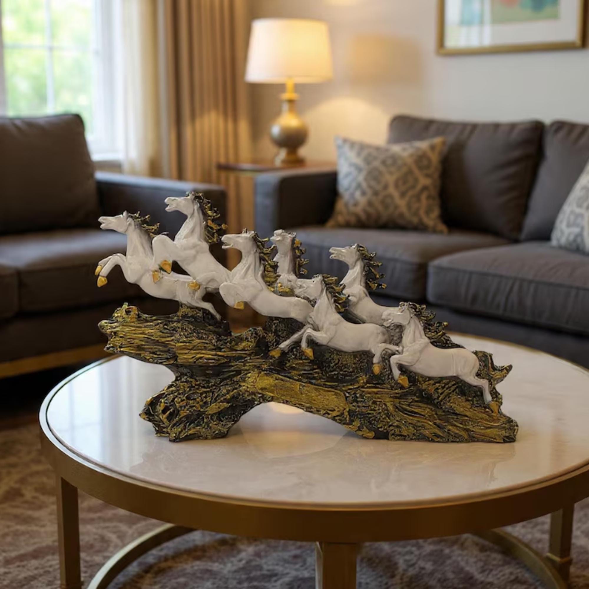 Seven Horse Statue - Etsy