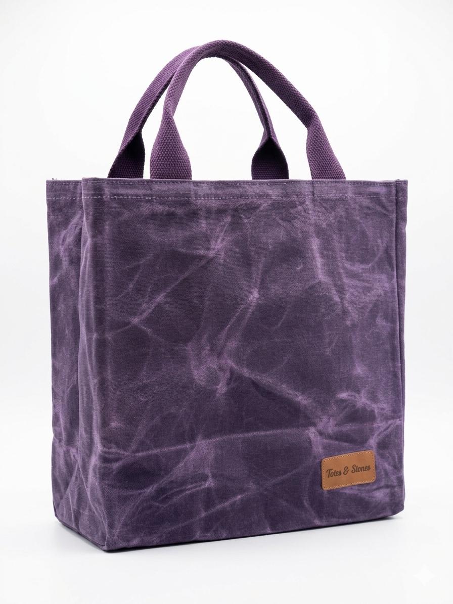 Purple Heavy Wax Canvas Tote Bag for All Your Items Free Gift. - Etsy