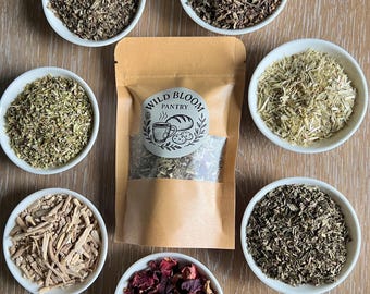 Calming Herbal Tea | Stress Relief Tea | Anxiety Relief | Sleep Support Tea | Cortisol Support | Caffeine Free