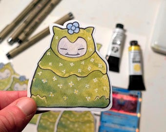 Mosslax Vinyl Sticker - Mini Watercolor Print