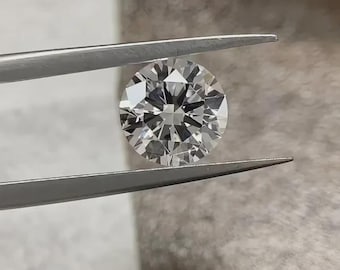 Piedra para anillo de compromiso personalizado, diamante redondo de laboratorio certificado por IGI de 0,50 a 6 quilates.