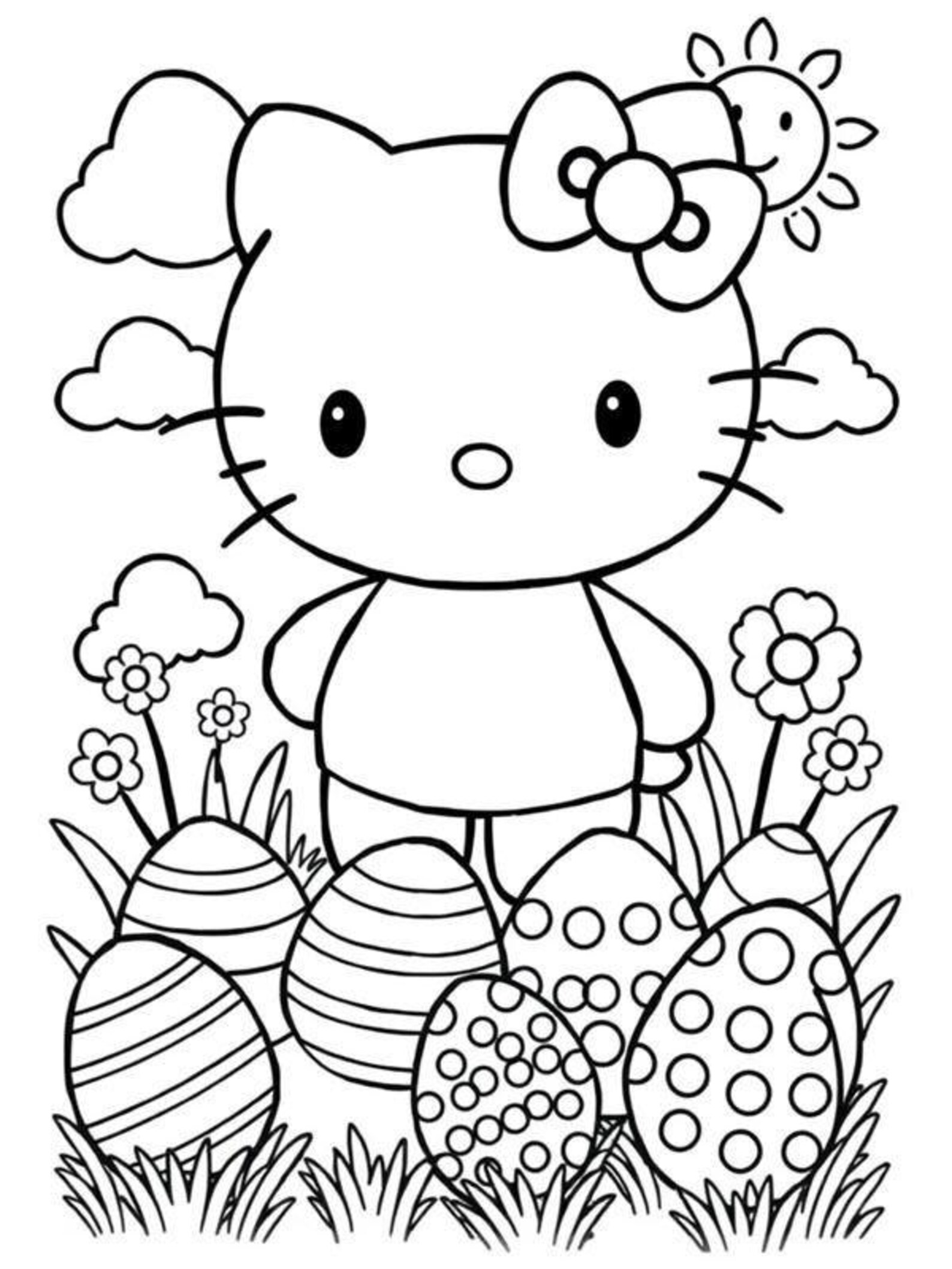 Easter Coloring Book for Kids Printable, Cute Bunny Easter Coloring ...