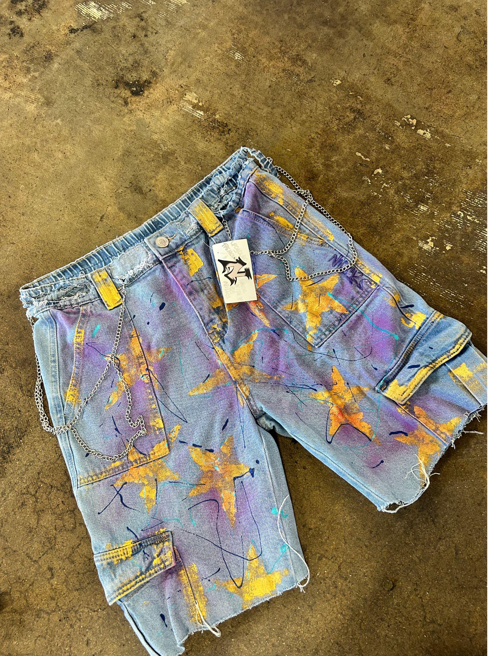 Star Painted Jeans - Etsy