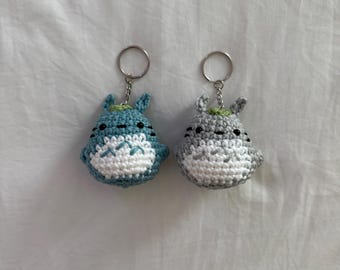 Crochet Totoro Studio Ghibli handmade keychain bag charm