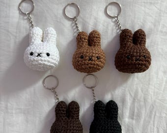 Crochet Miffy handmade keychain bag charm series