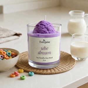 Ube Dream Candle, Fruit Rings Scented Candle, Handmade Soy-Paraffin Candle, Filipino Inspired Gift, 8 oz bild 2