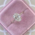 2CT Oval Moissanite Engagement Ring | Hidden Halo Bridal Ring | 10K Solid Gold Oval Solitaire Ring | Promise Ring | Anniversary Gift for Her