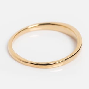 Personalized Till Death ring in yellow gold, symbolic promise ring.