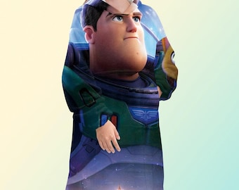 Toy Story - Buzz Lightyear blanket hoodie, oversize fleece sweatshirt, Unisex