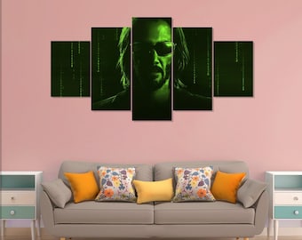 Póster de Matrix, película, 5 piezas de lienzo para pared