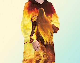 Final Fantasy VII Remake Sephiroth Blanket Hoodie, Oversize Fleece