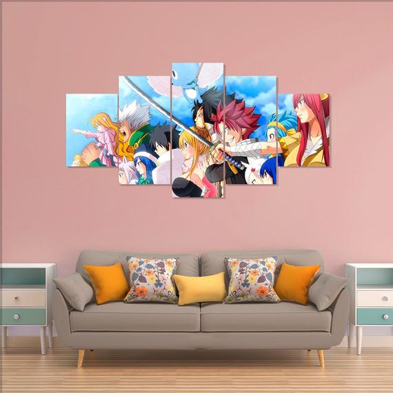 フェアリーテイルのポスター、アニメ5枚キャンバスアート - Etsy 日本