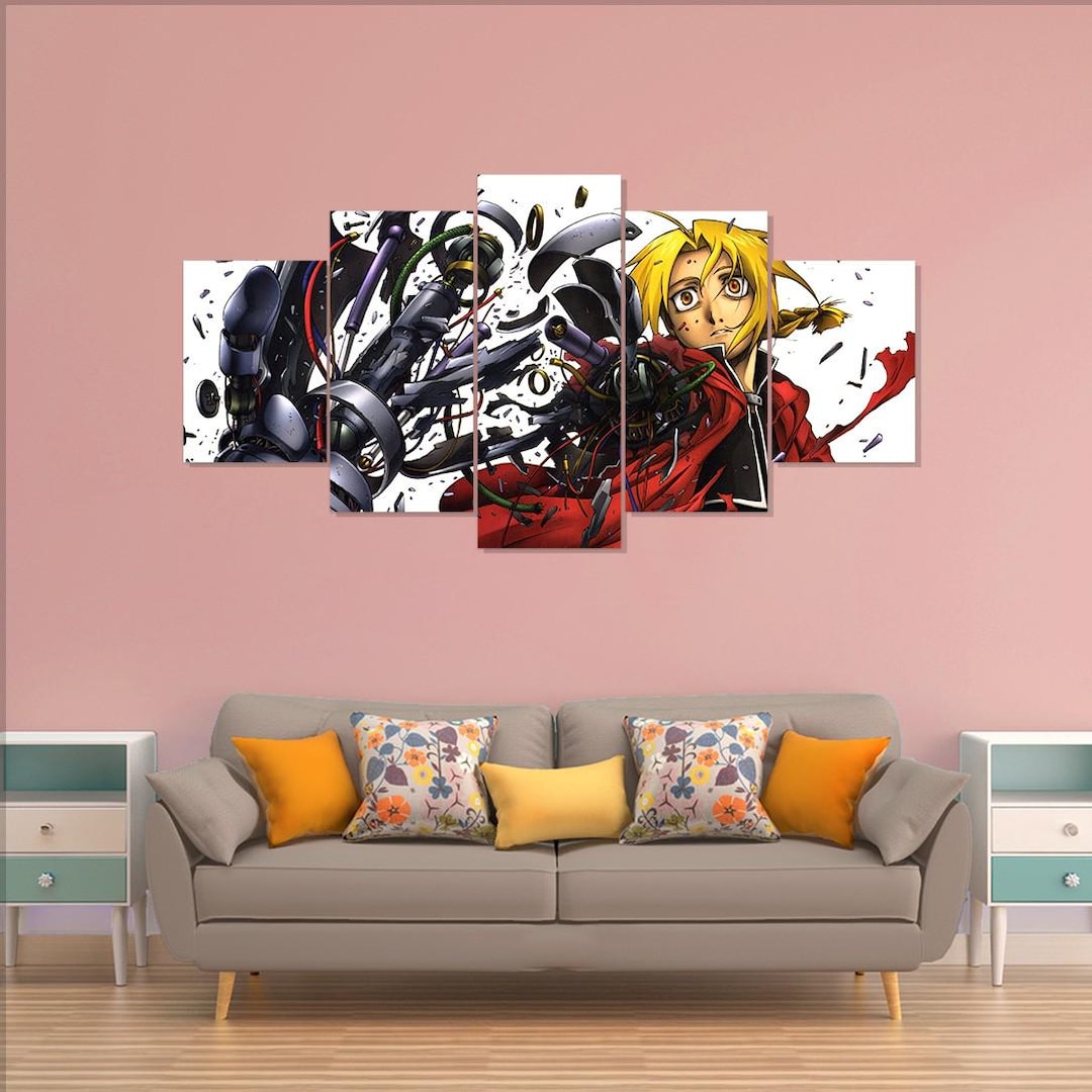 Fullmetal Alchemist Poster, Anime 5 Pieces Canvas Wall Art - Etsy