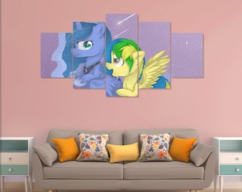 Póster de My Little Pony - Princesa Luna, 5 piezas de lienzo para pared