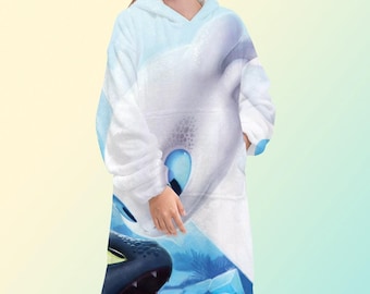 Sudadera con capucha y manta Fury de Cómo entrenar a tu dragón, sudadera polar extragrande de Desdentao