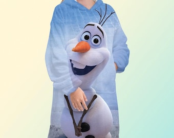 Frozen - Olaf Decken Hoodie, Oversize Fleece Sweatshirt