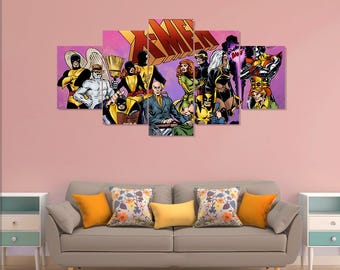 Póster de X-Men: Lobezno, Tormenta, Cíclope, Gambito y Xavier (5 piezas)