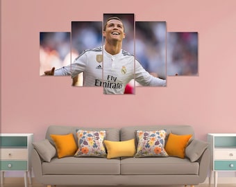 Póster de Ronaldo, 5 piezas de lienzo para pared