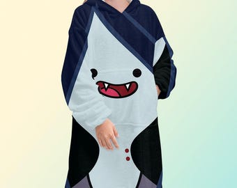 Sudadera con capucha tipo manta de Marceline de Hora de Aventuras, sudadera polar extragrande, unisex