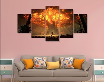 World of Warcraft poster, Battle for Azeroth 5 pieces canvas wall art, gaming