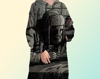 Sudadera con capucha y manta de Escape From Tarkov, sudadera polar extragrande, unisex