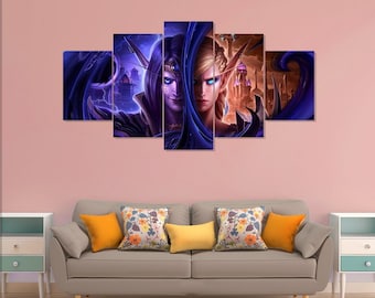 World of Warcraft poster, The War Within 5 pieces canvas wall art
