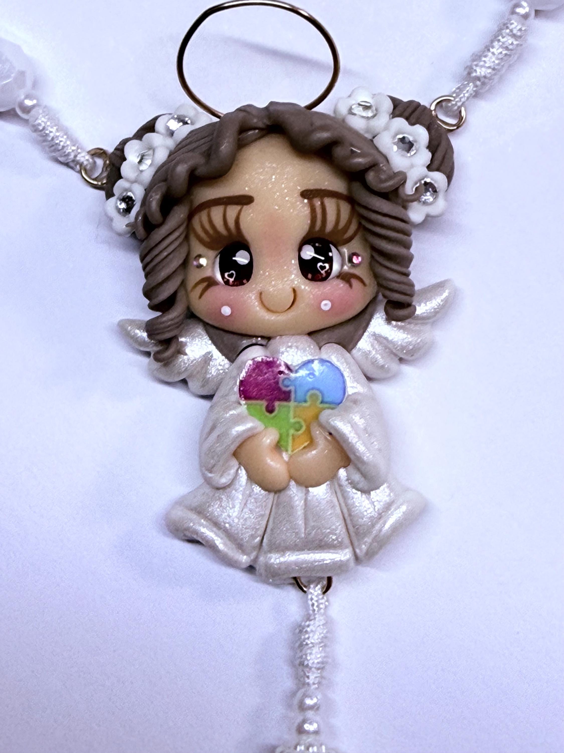 Autistic Angel Rosary Handcrafted - Catholic Children's Prayer Beads