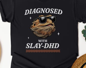 Camiseta de dragón barbudo Slay-DHD, orgullo neurodivergente